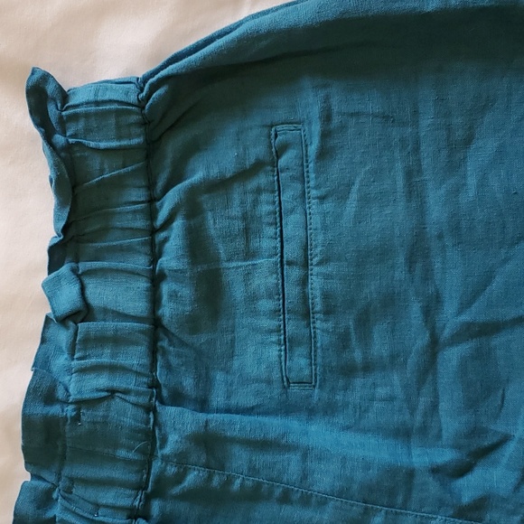 NWT C&C CALIFORNIA 100% LINEN SHORTS - MEDIUM - TEAL - Picture 8 of 9